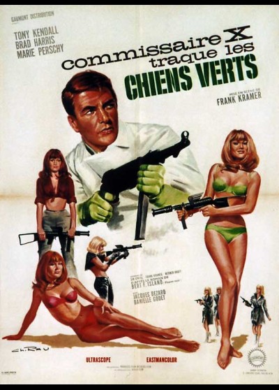 affiche du film COMMISSAIRE X TRAQUE LES CHIENS VERTS