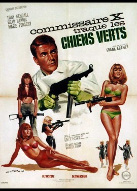 affiche du film COMMISSAIRE X TRAQUE LES CHIENS VERTS