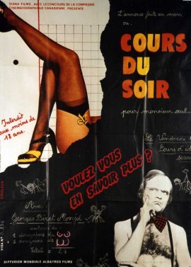 affiche du film COURS DU SOIR POUR MONSIEUR SEUL