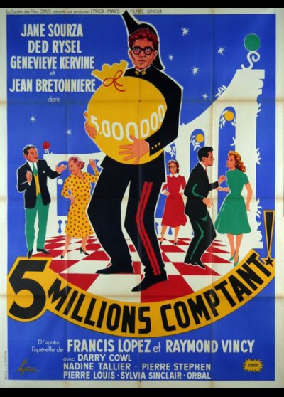 affiche du film CINQ MILLIONS COMPTANT
