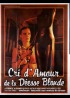 affiche du film CRI D'AMOUR DE LA DEESSE BLONDE