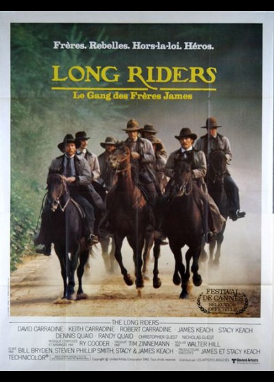 affiche du film LONG RIDERS LE GANG DES FRERES JAMES