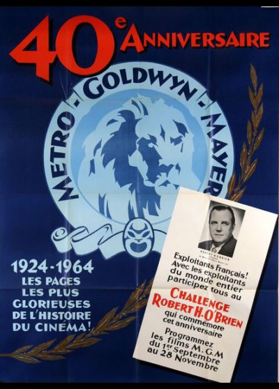 affiche du film METRO GOLDWIN MAYER 40 EME ANNIVERSAIRE 1924 - 1964