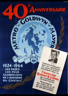 affiche du film METRO GOLDWIN MAYER 40 EME ANNIVERSAIRE 1924 - 1964