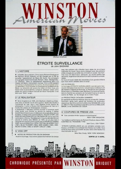 affiche du film ETROITE SURVEILLANCE