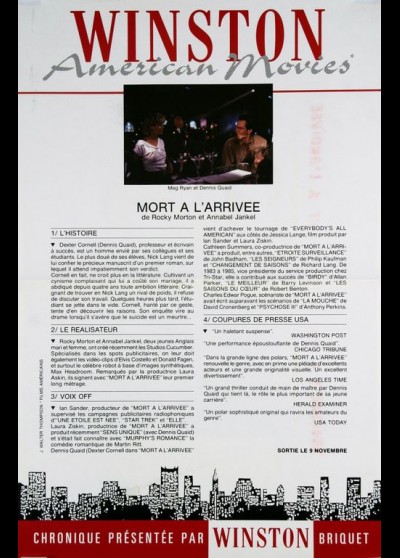 affiche du film MORT A L'ARRIVEE