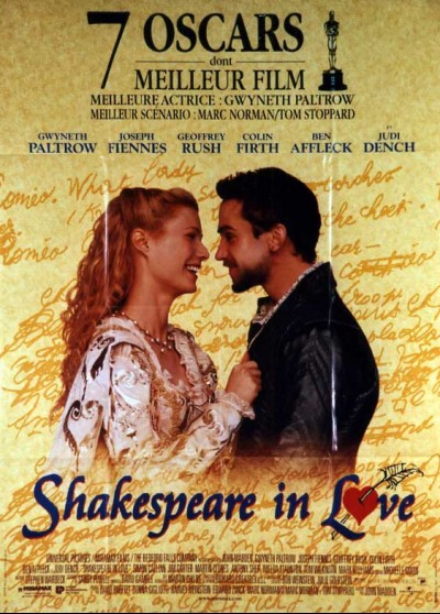 SHAKESPEARE IN LOVE movie poster