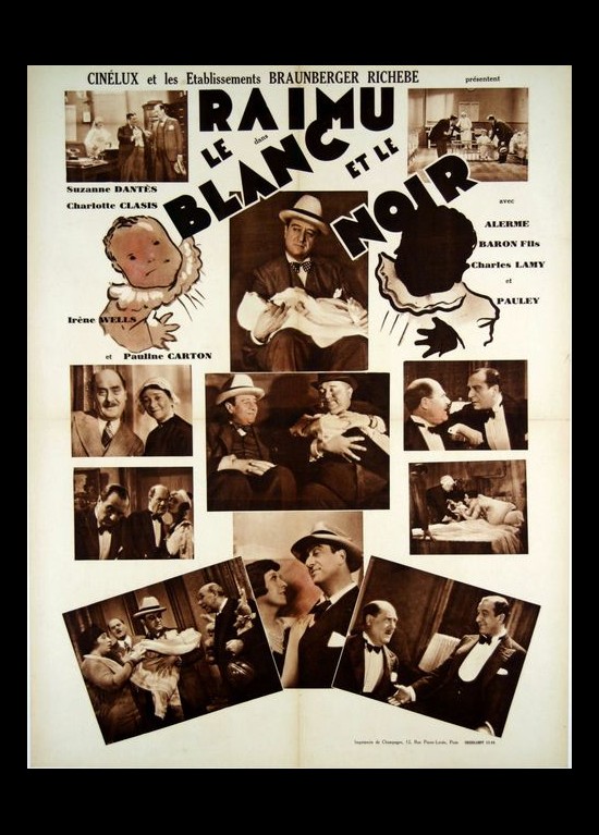 affiche BLANC ET LE NOIR (LE) Robert Florey CINESUD affiches cinéma