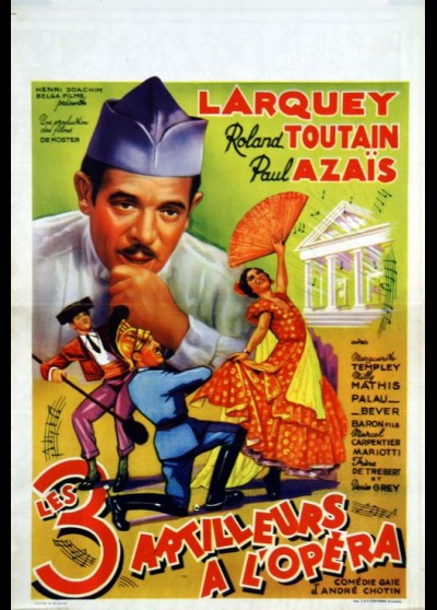 TROIS ARTILLEURS A L'OPERA movie poster
