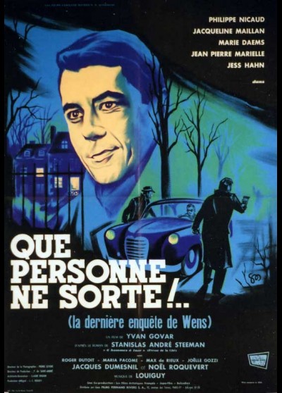 QUE PERSONNE NE SORTE movie poster