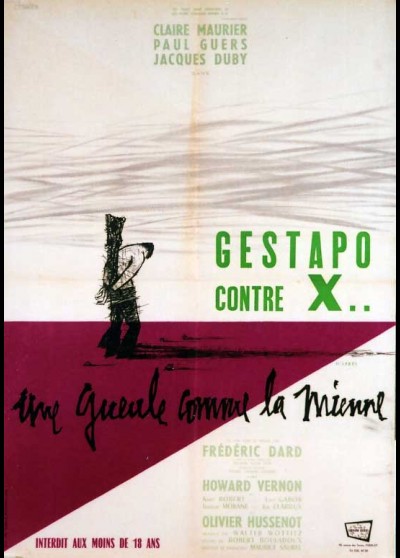 affiche du film UNE GUEULE COMME LA MIENNE / GESTAPO CONTRE X
