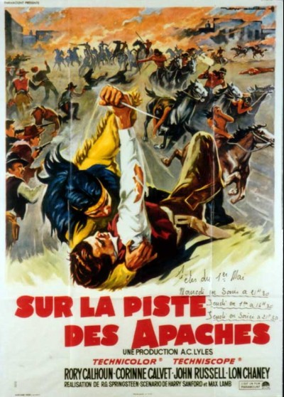 affiche du film SUR LA PISTE DES APACHES