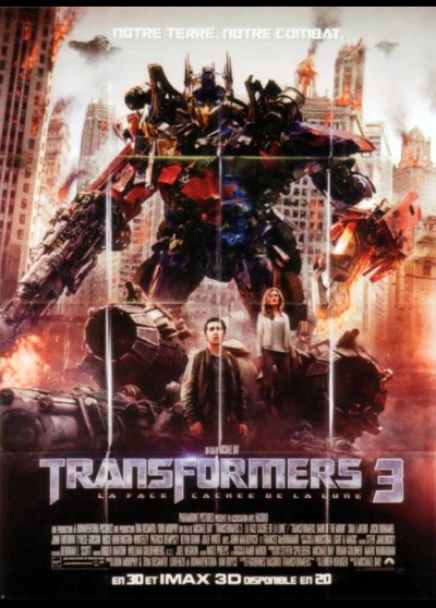 affiche du film TRANSFORMERS 3 LA FACE CACHEE DE LA LUNE