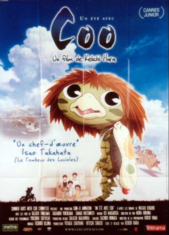 Un été Avec Coo Streaming affiche UN ETE AVEC COO Keiichi Hara - CINESUD affiches cinéma