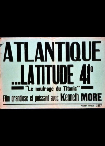 affiche du film ATLANTIQUE LATITUDE QUARANTE ET UN DEGRES