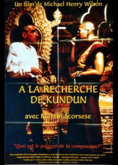 affiche du film A LA RECHERCHE DE KUNDUN AVEC MARTIN SCORSESE