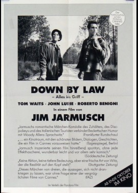 DOWN BY LAW movie poster