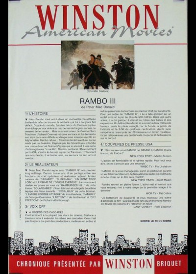 affiche du film RAMBO 3