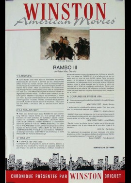 RAMBO 3 movie poster