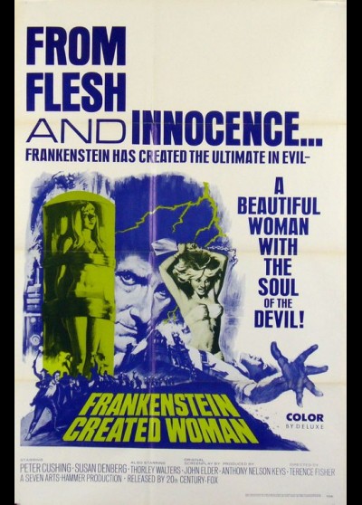 FRANKENSTEIN CREATED WOMAN movie poster