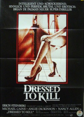 DRESSED TO KILL movie poster
