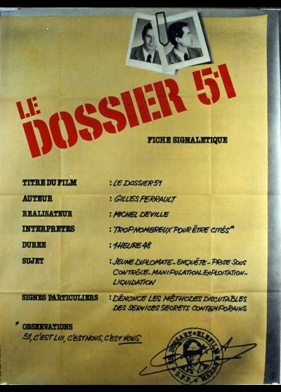 DOSSIER 51 (LE) movie poster