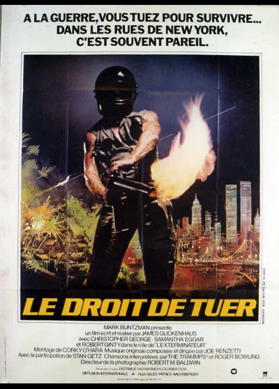 affiche du film DROIT DE TUER (LE)