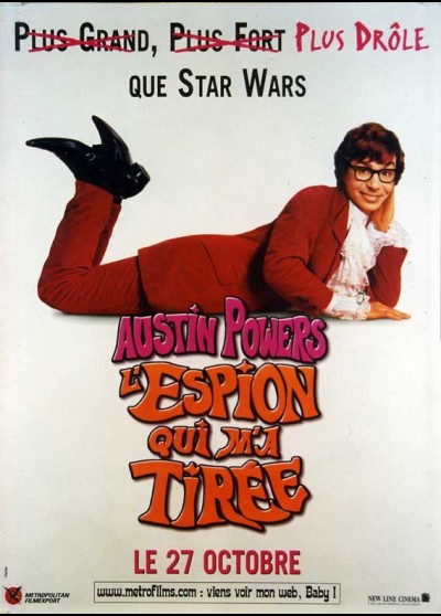 affiche du film AUSTIN POWERS L'ESPION QUI M' A TIREE