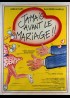 affiche du film JAMAIS AVANT LE MARIAGE