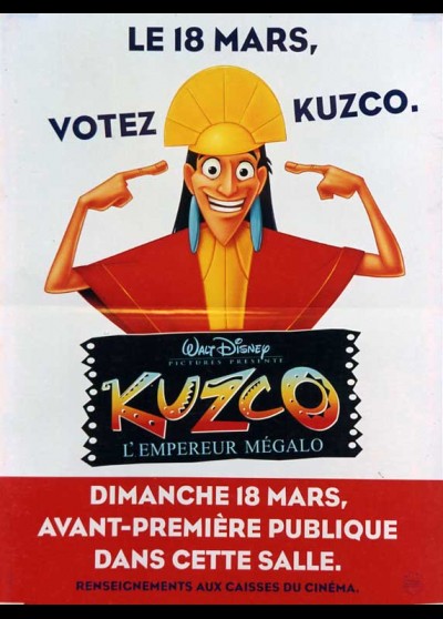 affiche du film KUZCO L'EMPEREUR MEGALO