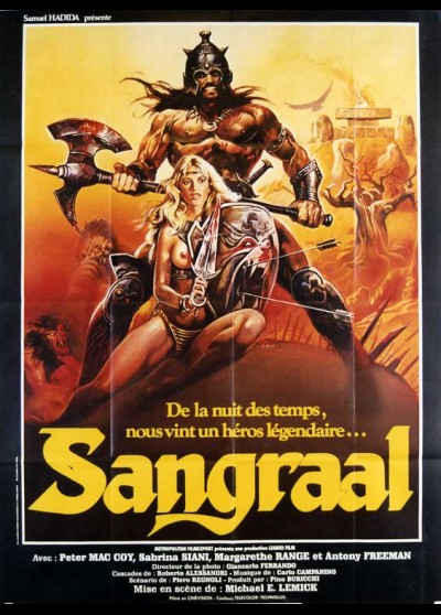 SANGRAAL LA SPADA DI FUOCO / THE SWORD OF THE BARBARIANS movie poster