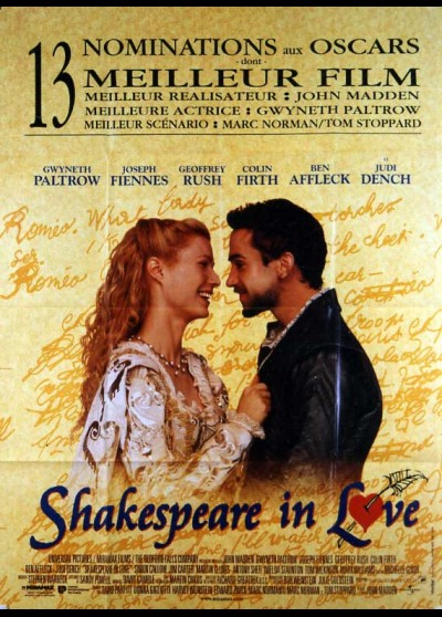 affiche du film SHAKESPEARE IN LOVE