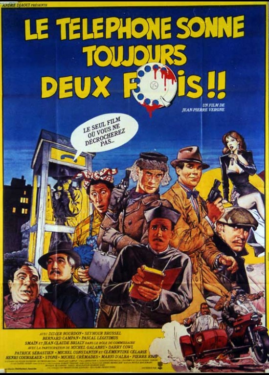 affiche TELEPHONE SONNE TOUJOURS DEUX FOIS Jean Pierre Vergne CINESUD