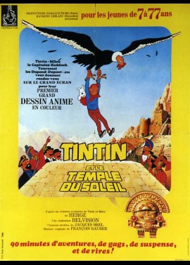 affiche du film TINTIN ET LE TEMPLE DU SOLEIL