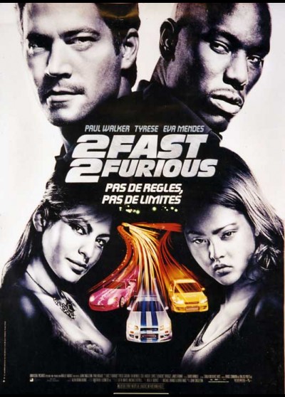 TWO FAST TWO FURIOUS / 2 FAST 2 FURIOUS movie poster